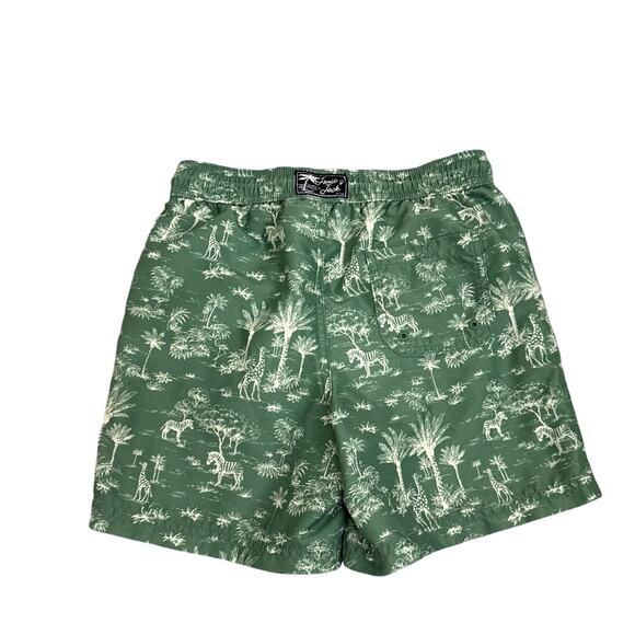 Janie and Jack Swim Trunks Green White Bathing Suit Size Youth 8 - Picture 2 of 3